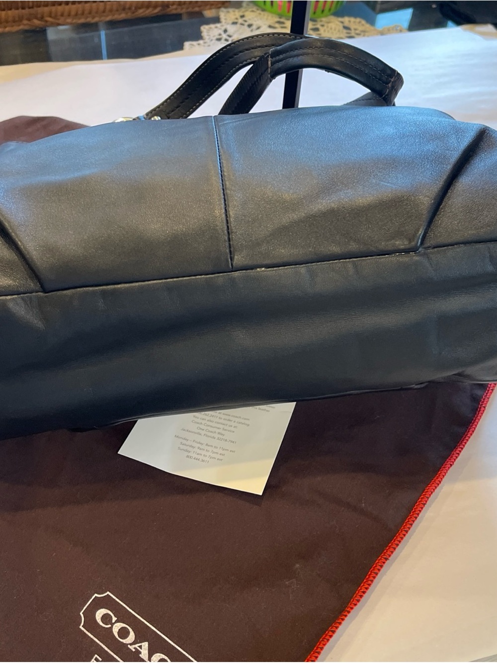 Coach Ashley Patent Leather Large Carryall shoulder bag Y2K black silver buckle - Picture 9 of 12